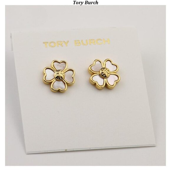 Buy Tory Burch Gold Kira Flower Enamel Stud Earrings in Gold  Tory Burch Gold and Pink Flower Earrings